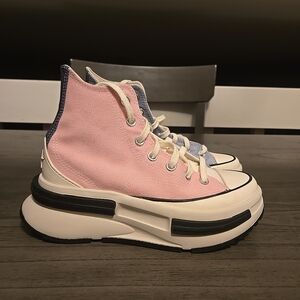 Converse Run Star Pink/Blue Denim Hi Top Sneakers Sz 6
